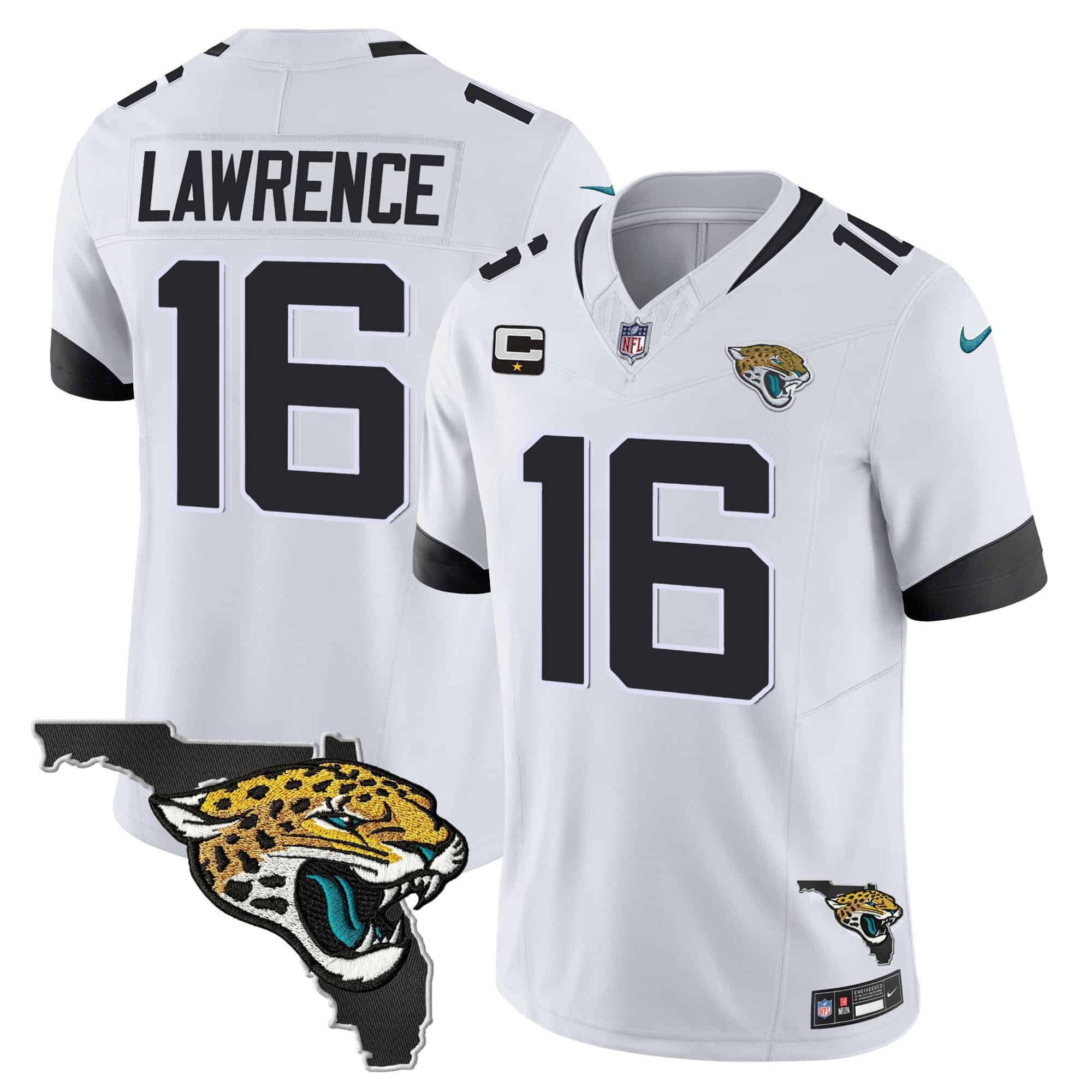 Men Jacksonville Jaguars #16 Lawrence White 2024 Nike Florida Patch Vapor NFL Jersey